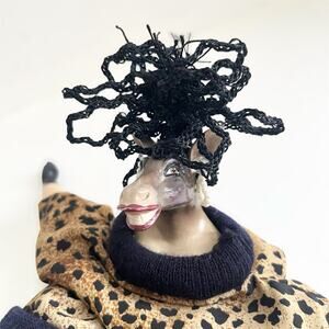 Wayne Kleski Katherine's Collection Horse Donkey Figurine Bean Bag Vtg Folk Art